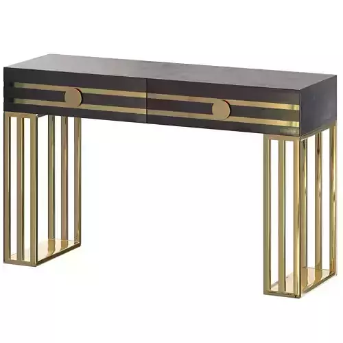 Modern Console Table with Storage Wood  3D model