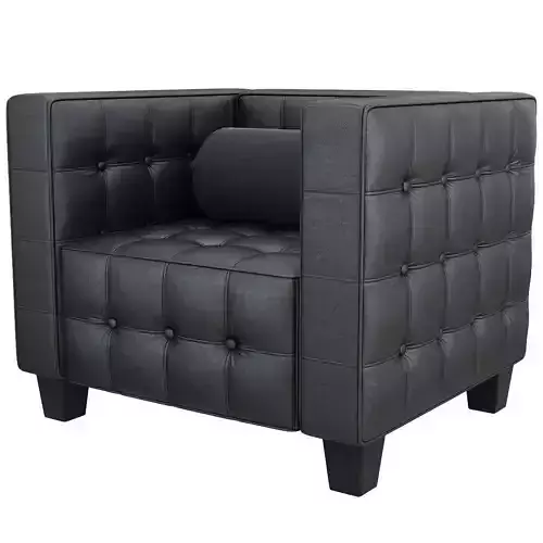 El Sillon Kubus de Lilly Reich Josef Hoffmann Armchair 3d model Low-poly 3D model