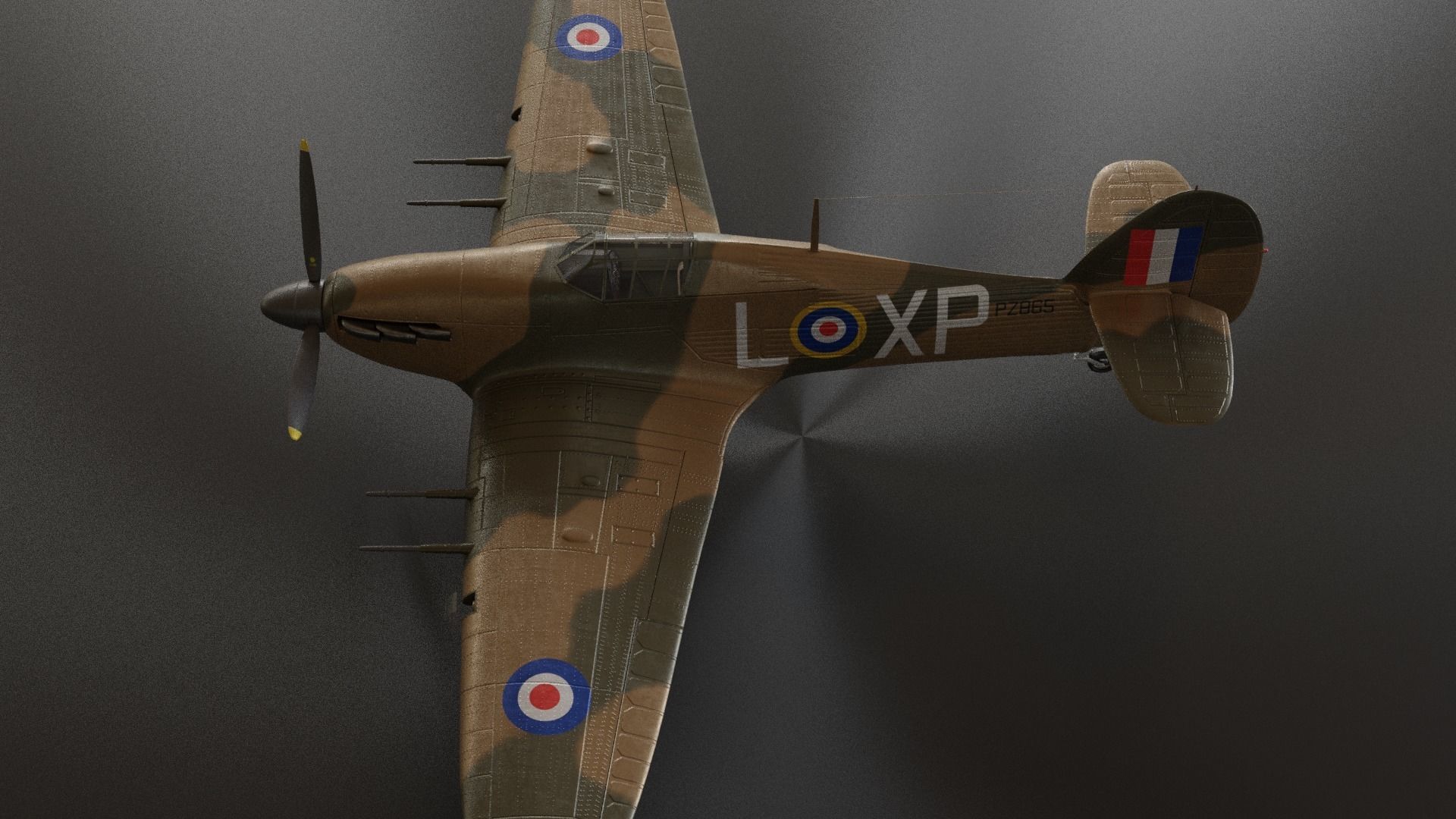 Hawker hurricane MK2 3D model_3