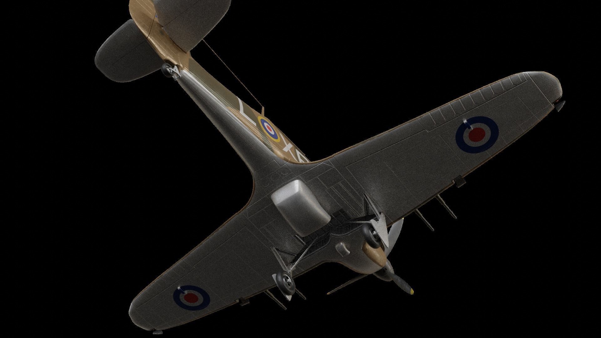 Hawker hurricane MK2 3D model_9