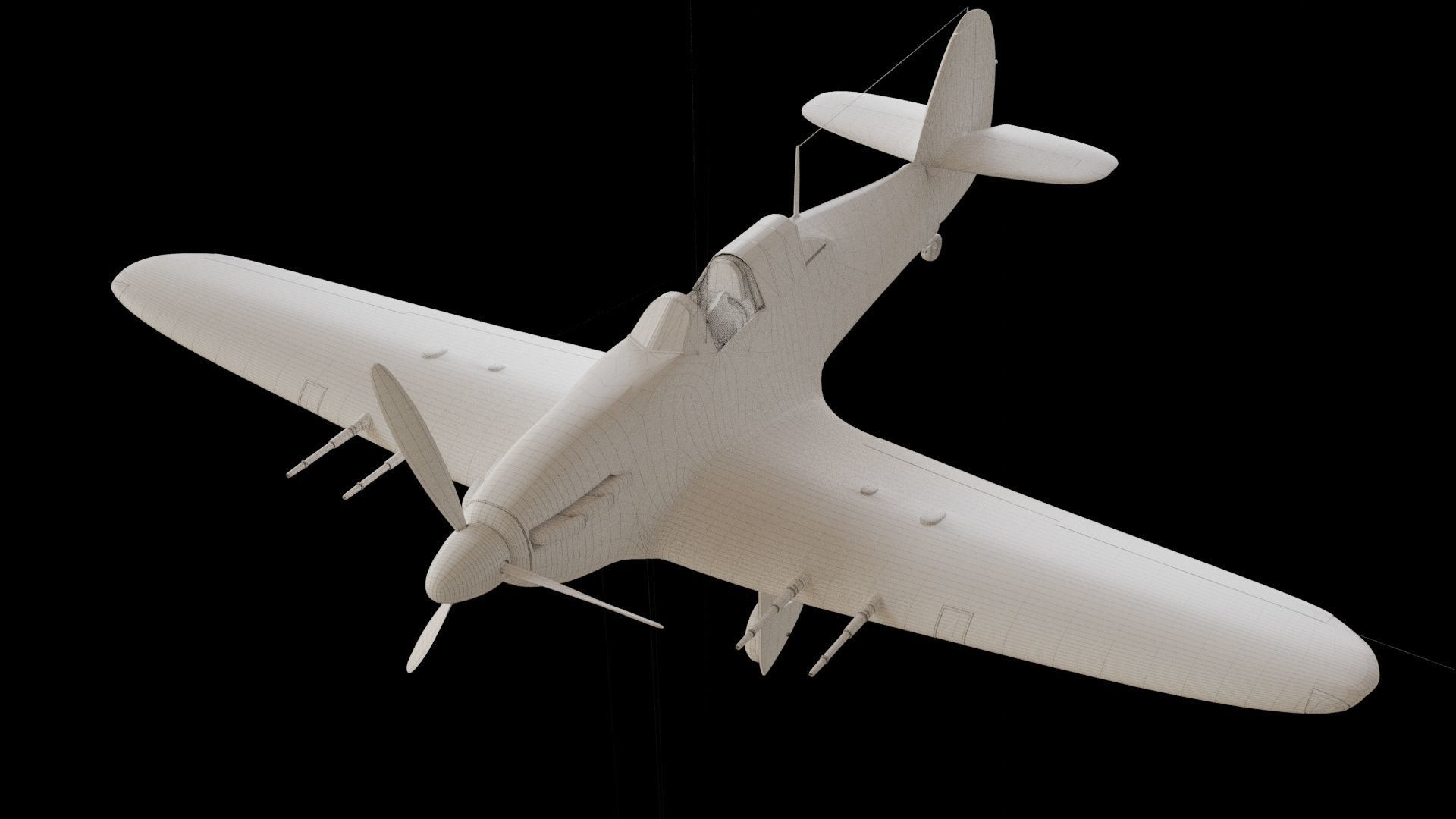 Hawker hurricane MK2 3D model_1