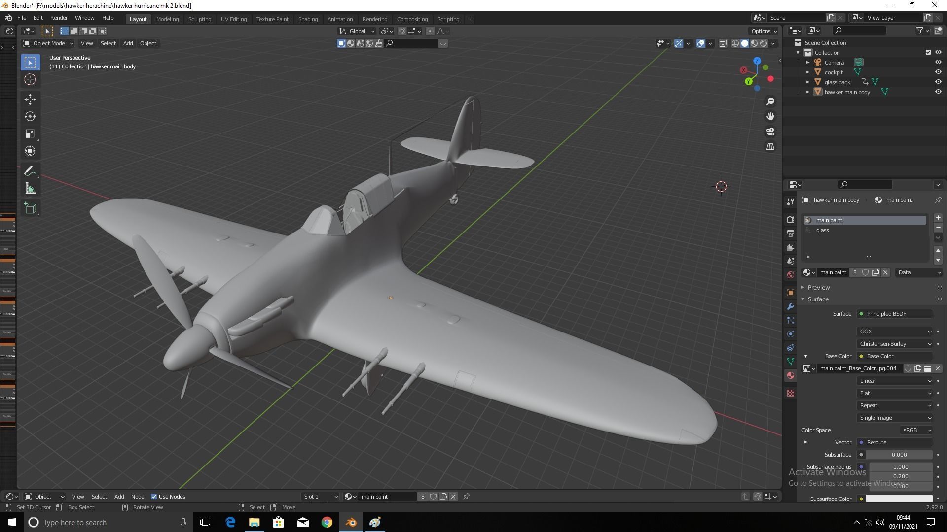 Hawker hurricane MK2 3D model_17