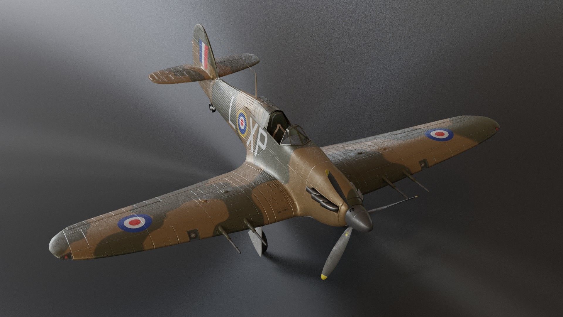 Hawker hurricane MK2 3D model_14