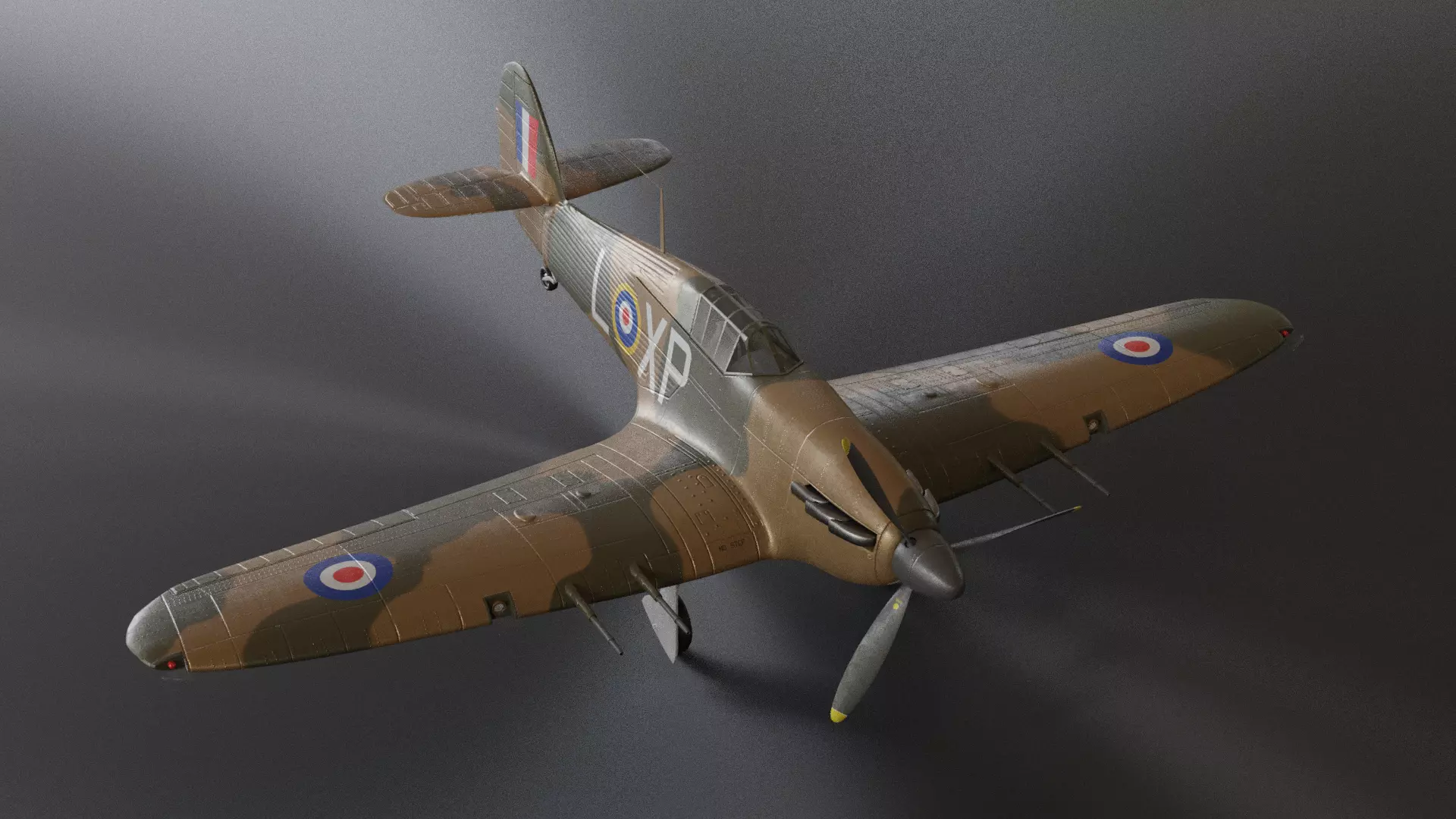 Hawker hurricane MK2 3D model_0