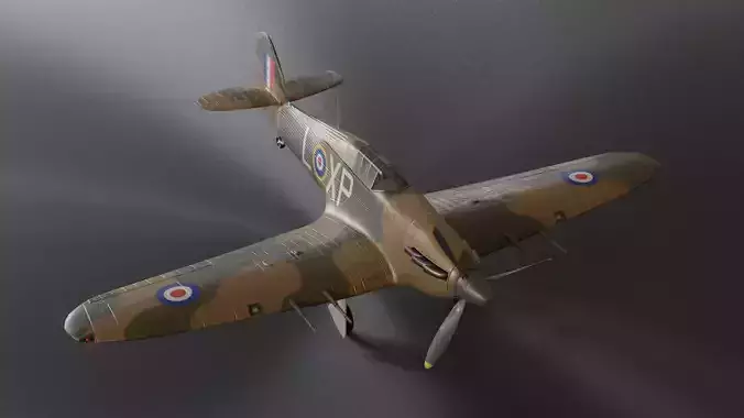 Hawker hurricane MK2 3D model