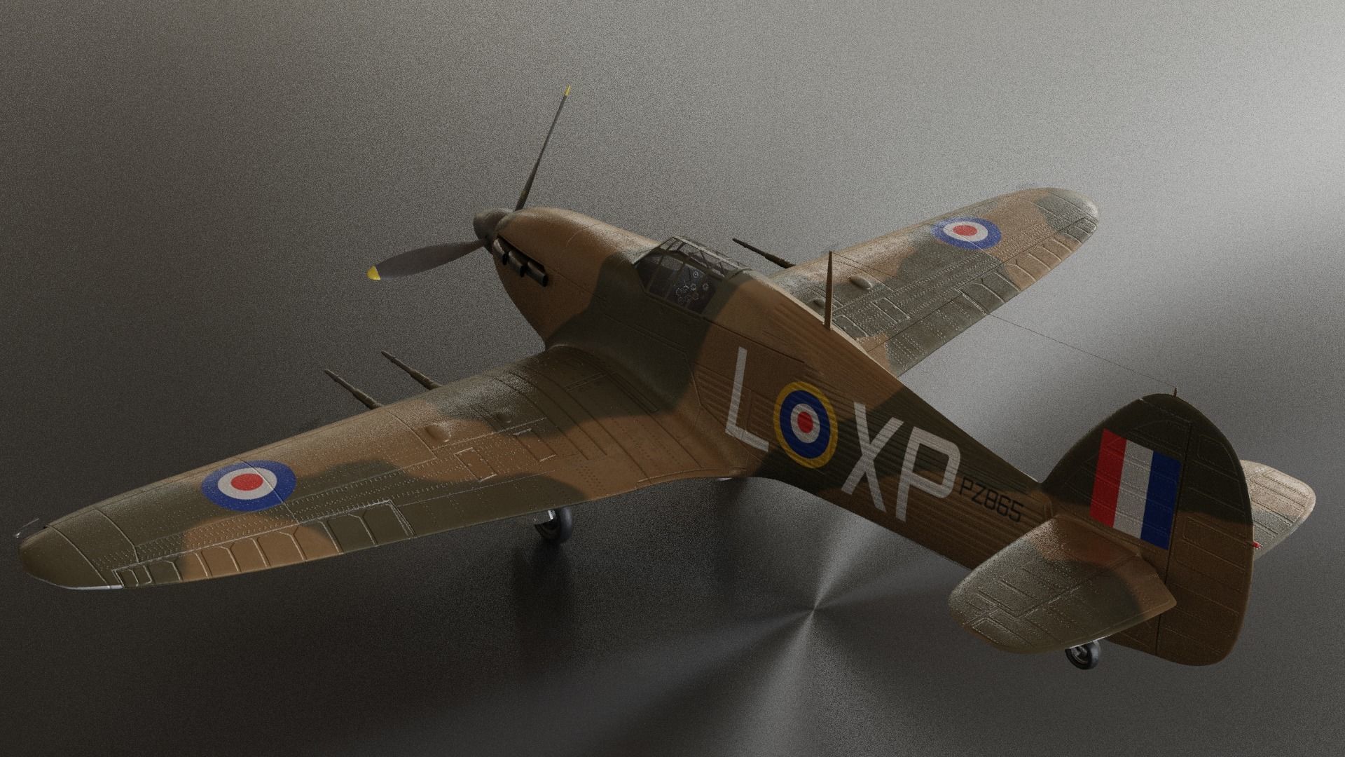 Hawker hurricane MK2 3D model_4