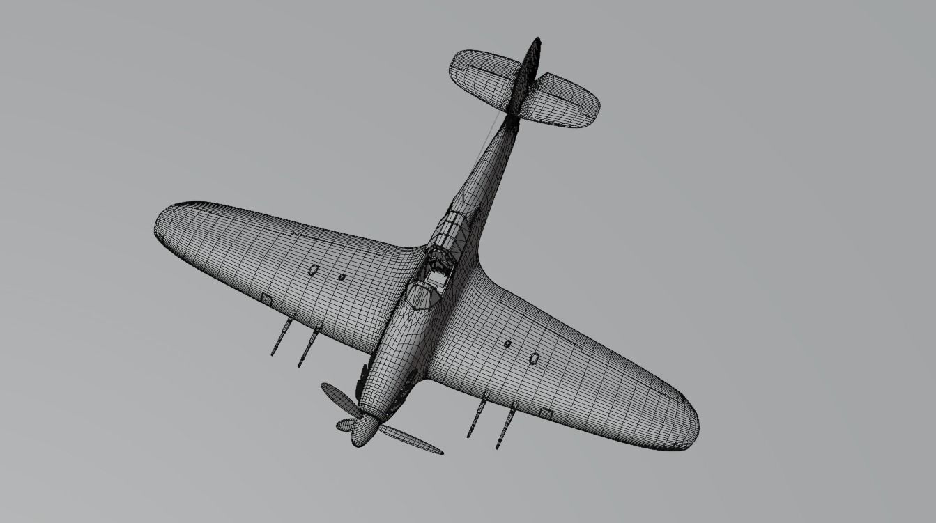 Hawker hurricane MK2 3D model_18
