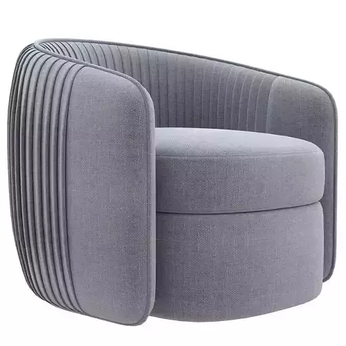 Furniture Cart Small Space Deep Navy Blue Accent Chair  3d model