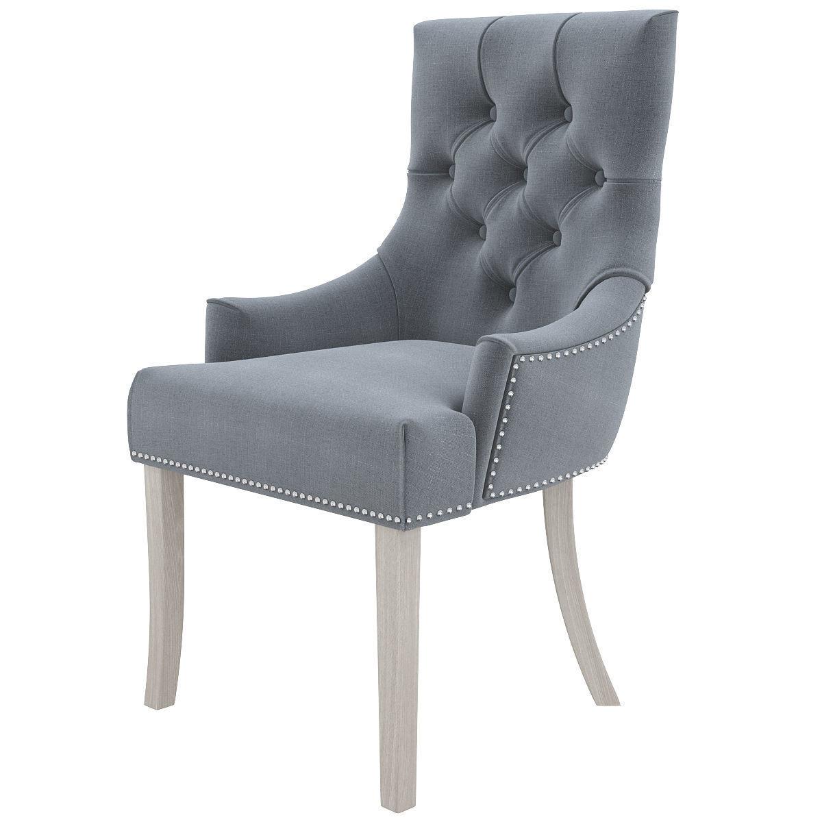 Hella Sort velour stol med sorte ben 3d model Low-poly 3D model_5