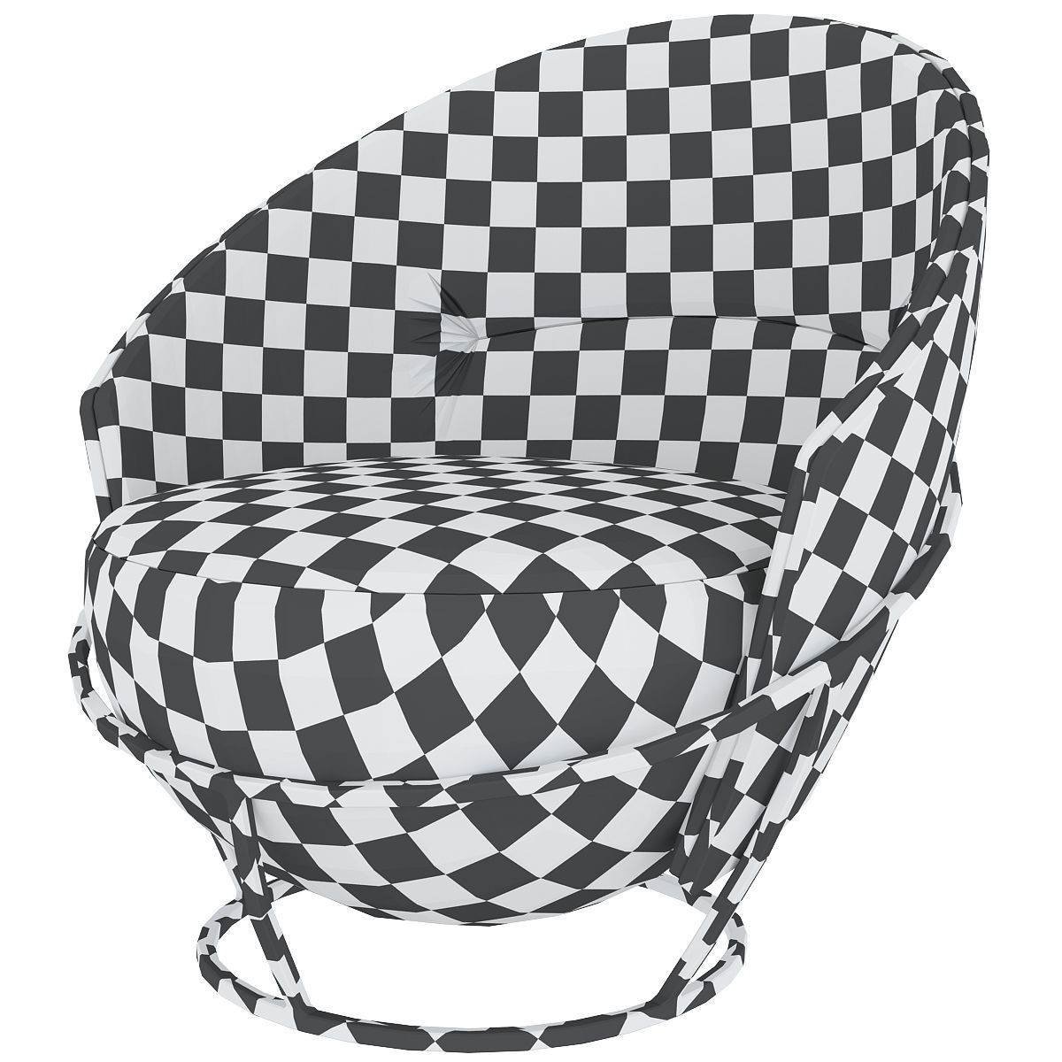 lu POWDERY ARMCHAIR 3d model Low-poly 3D model_1