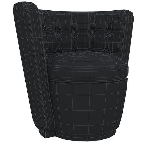 Luxury and Designer Furniture Chairs Deco Tub LINLEY 3d model Low-poly 3D model 6