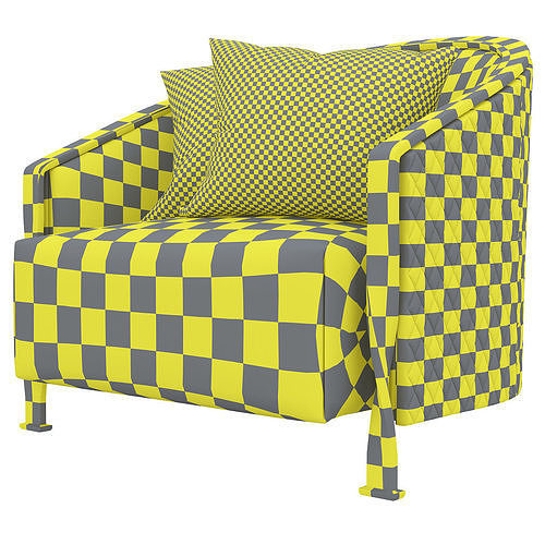 Rugiano paris armchair 3d model Low-poly 3D model 7