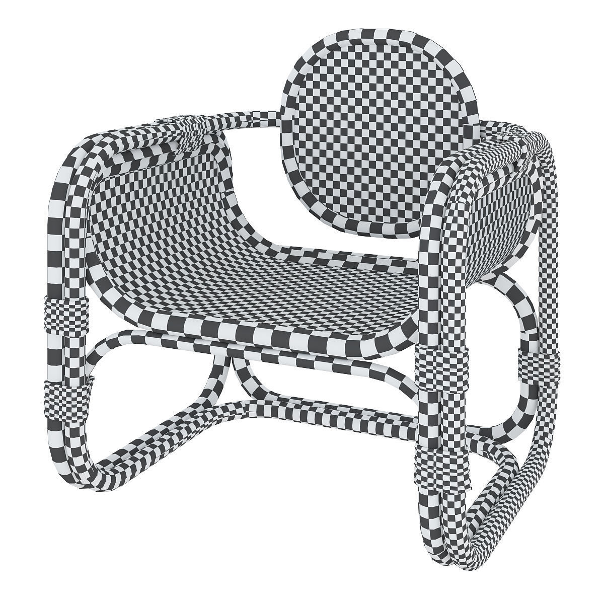 Marte Lounge Chair 3d model Low-poly 3D model_2