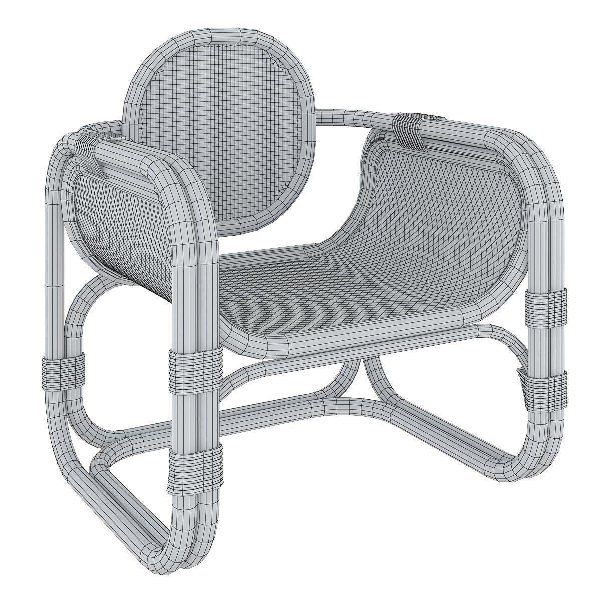 Marte Lounge Chair 3d model Low-poly 3D model_3
