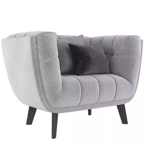 Modway Bestow Upholstered Fabric Armchair 3d model