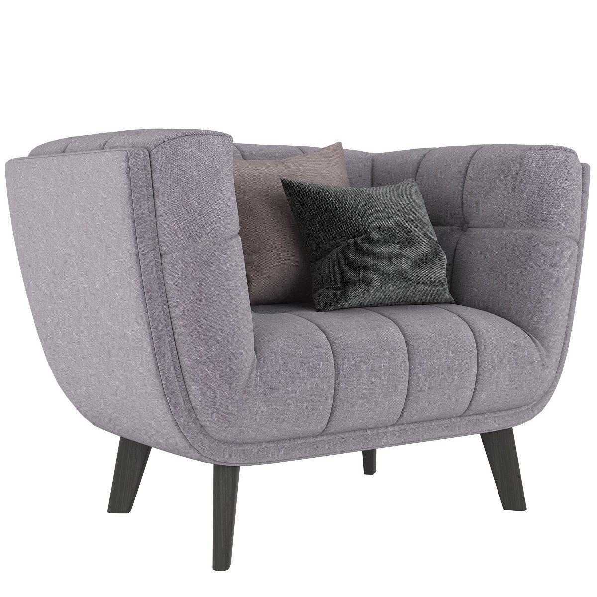 Modway Bestow Upholstered Fabric Armchair 3d model Low-poly 3D model_3