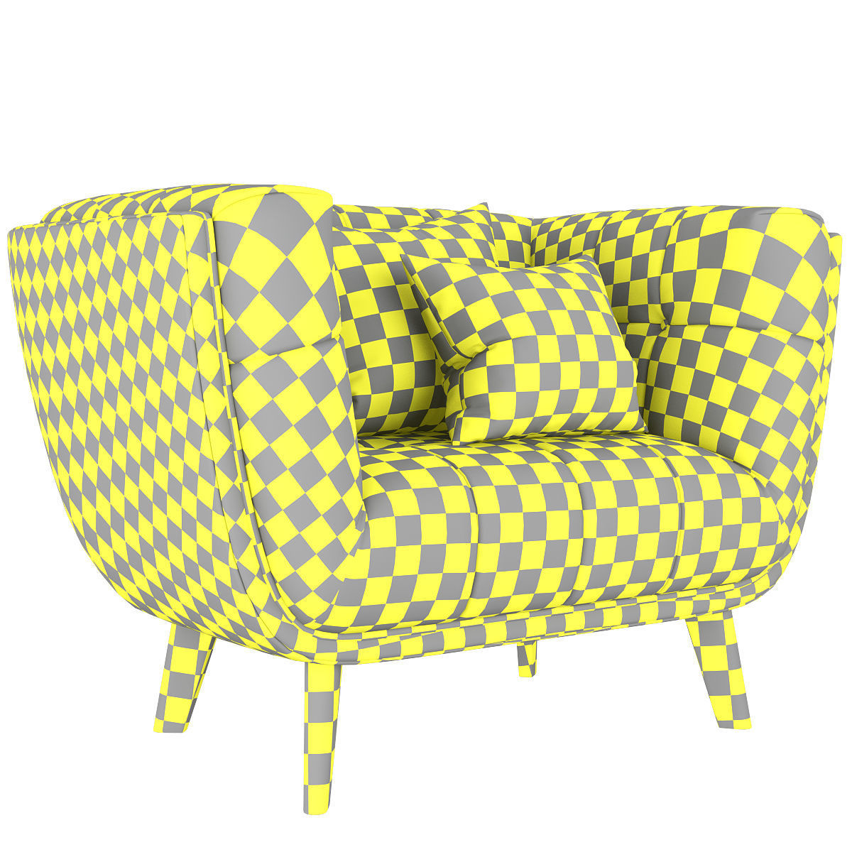 Modway Bestow Upholstered Fabric Armchair 3d model Low-poly 3D model_5