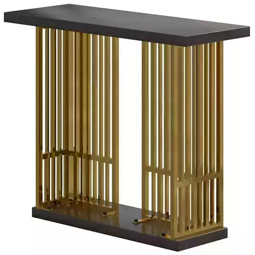Black Gold Console Table Small Accent Table 3D model