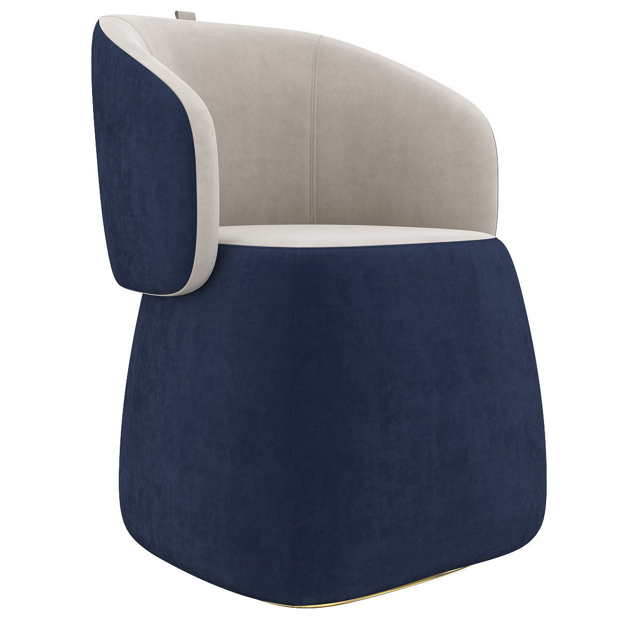 Openest chick pouf whitesweep haworth 3d model Low-poly 3D model_4