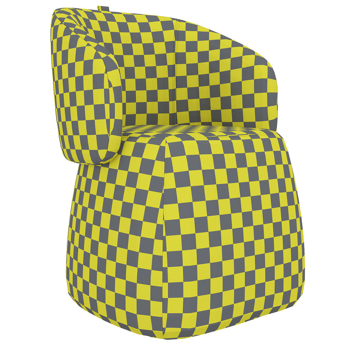 Openest chick pouf whitesweep haworth 3d model Low-poly 3D model_6