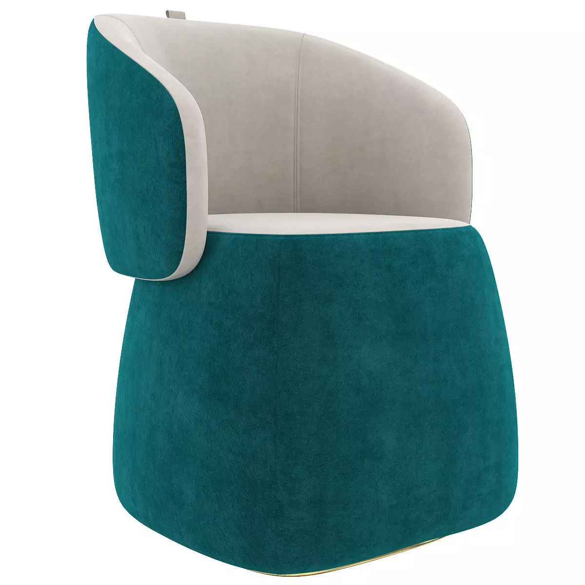 Openest chick pouf whitesweep haworth 3d model Low-poly 3D model_0