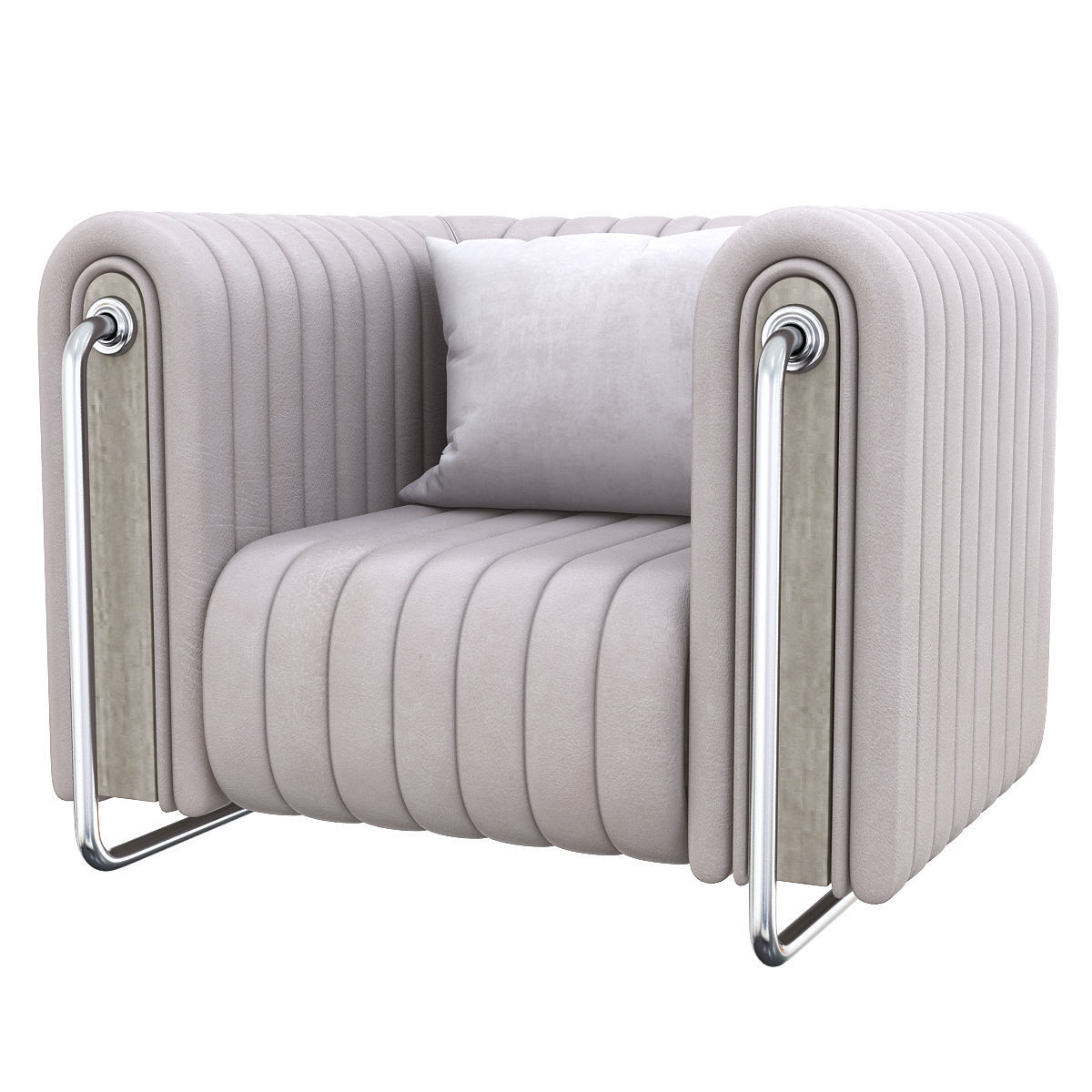 Rivers armchair 3d model Low-poly 3D model_3