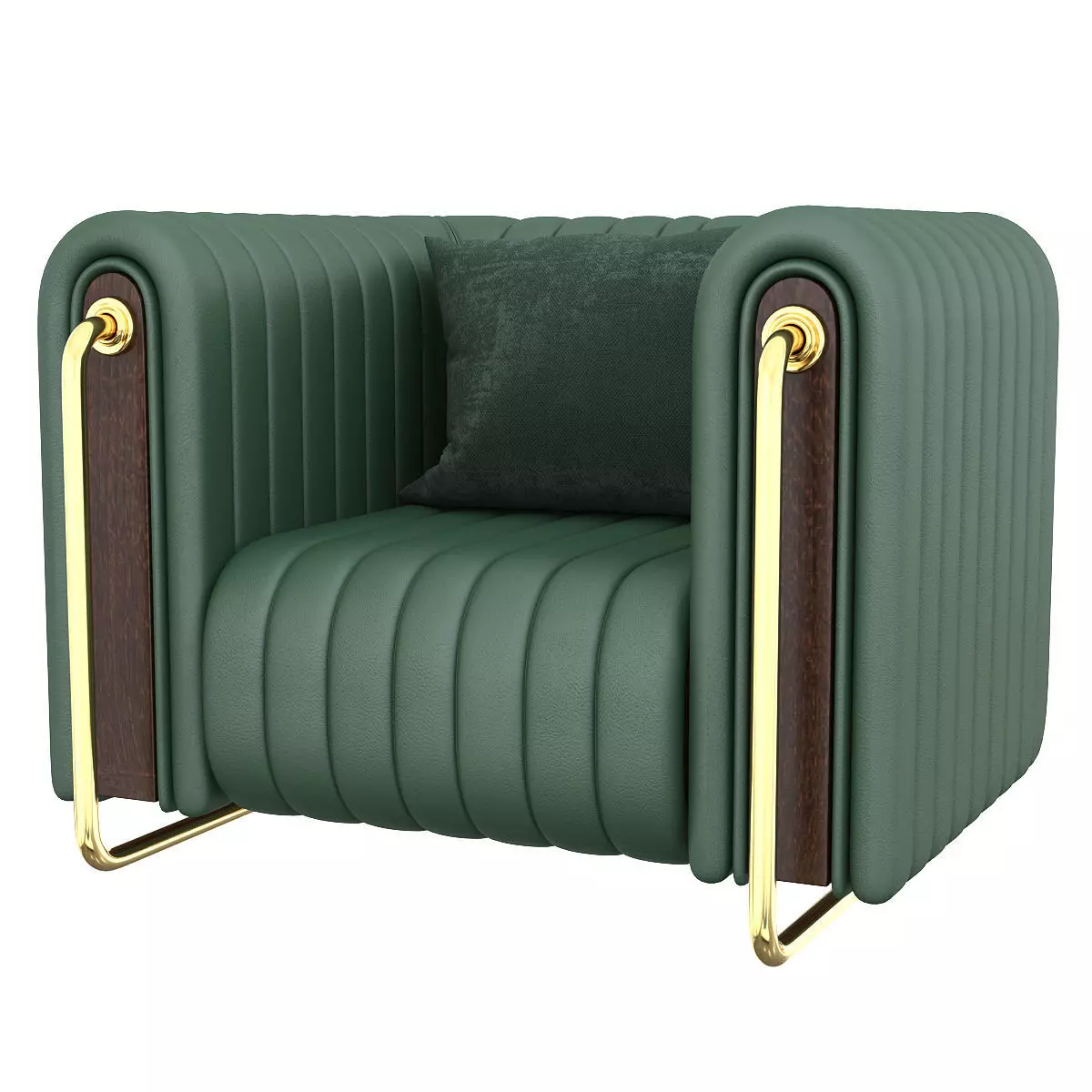 Rivers armchair 3d model Low-poly 3D model_0