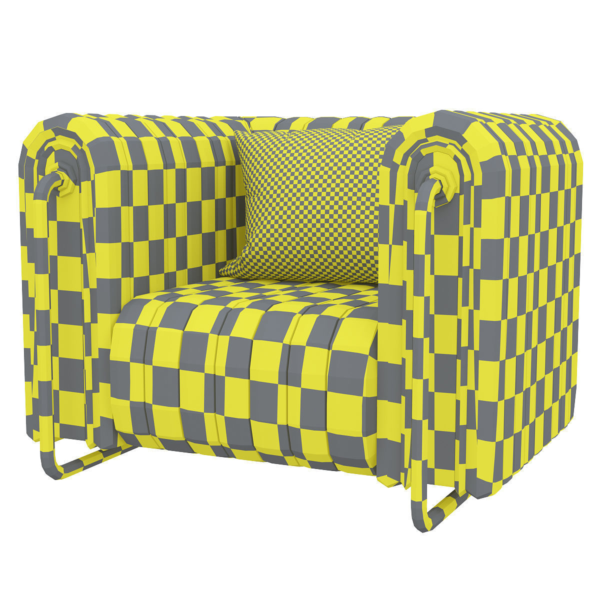 Rivers armchair 3d model Low-poly 3D model_6