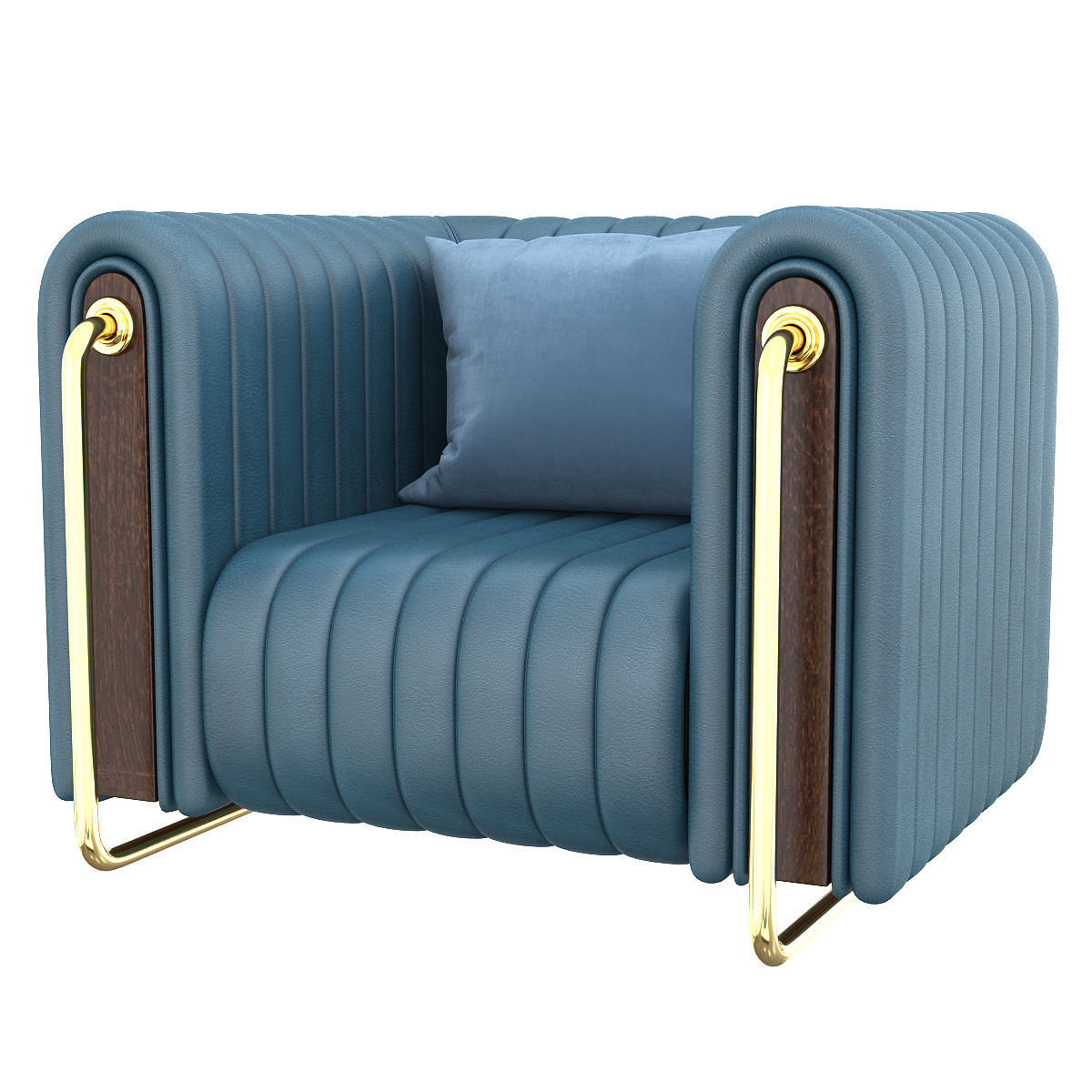 Rivers armchair 3d model Low-poly 3D model_2