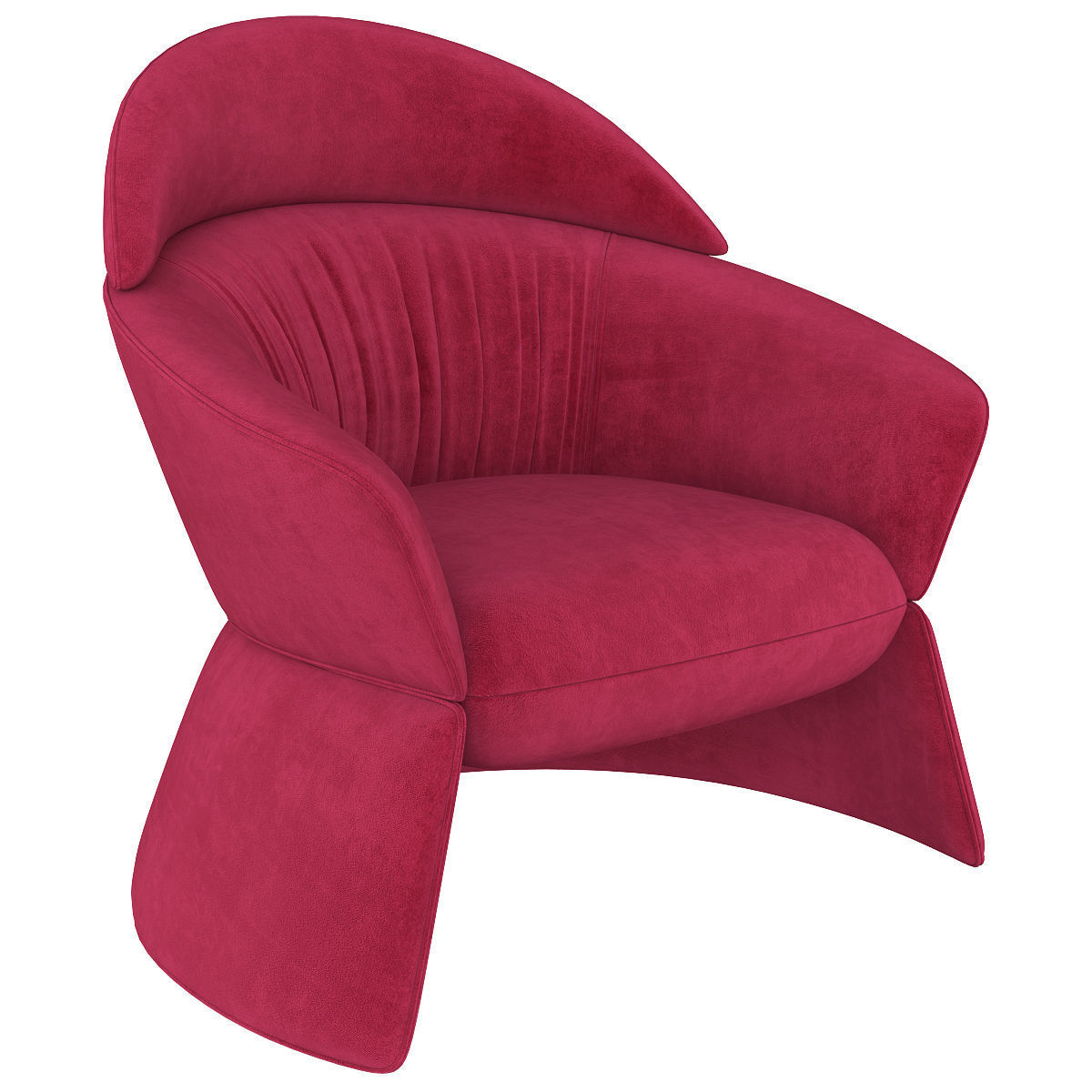 Swale high armchair and designer furniture 3d model Low-poly 3D model_3