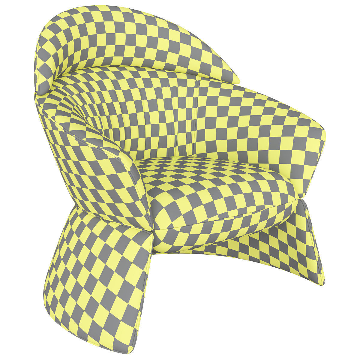 Swale high armchair and designer furniture 3d model Low-poly 3D model_5