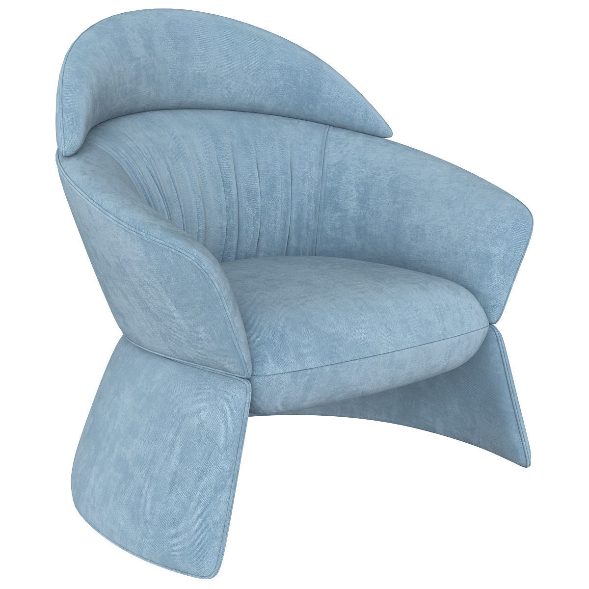 Swale high armchair and designer furniture 3d model Low-poly 3D model_1