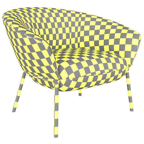 Swale high armchair and designer furniture 3d model Low-poly 3D model 7