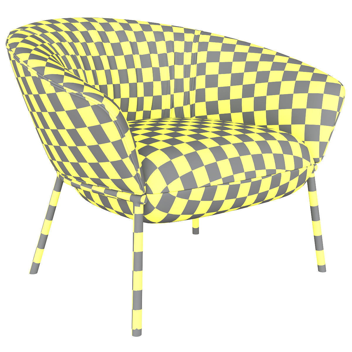 Swale high armchair and designer furniture 3d model Low-poly 3D model_6