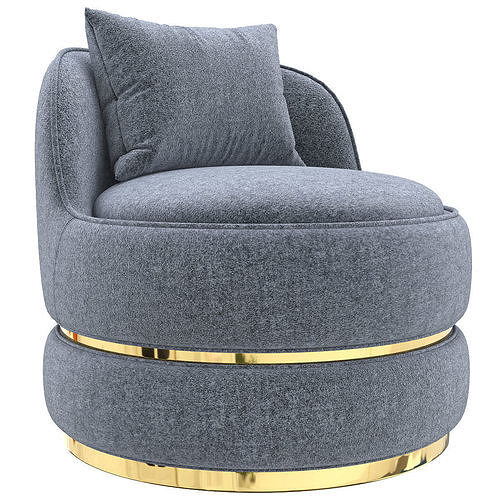 Makeup Barrel Chair 3d model Low-poly 3D model 5