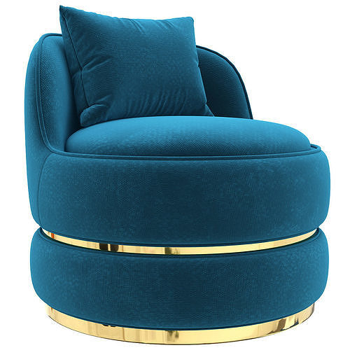 Makeup Barrel Chair 3d model Low-poly 3D model 3