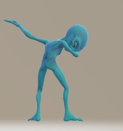 alien Low-poly 3D model_1