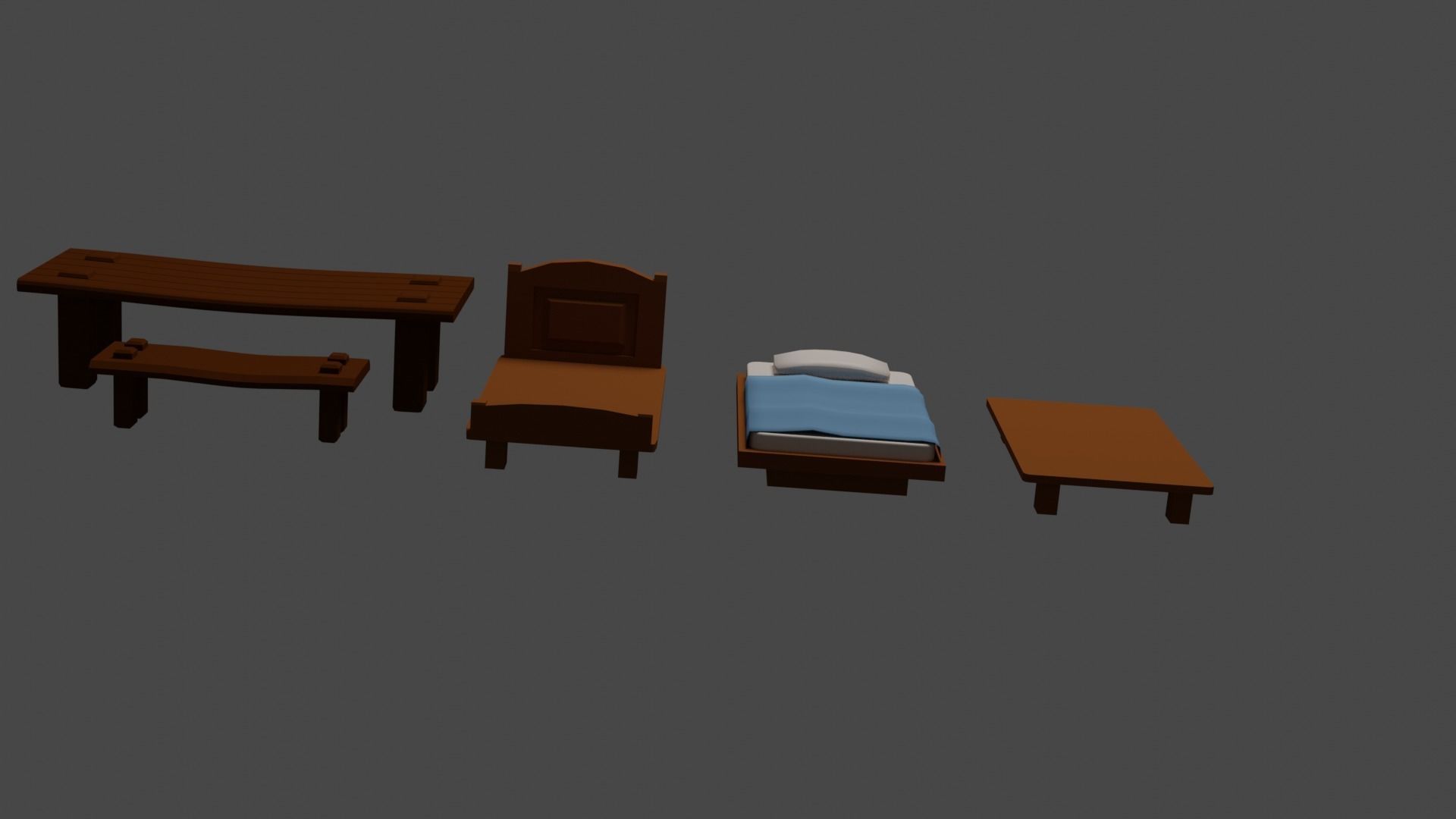cabin props stylized Low-poly 3D model_6