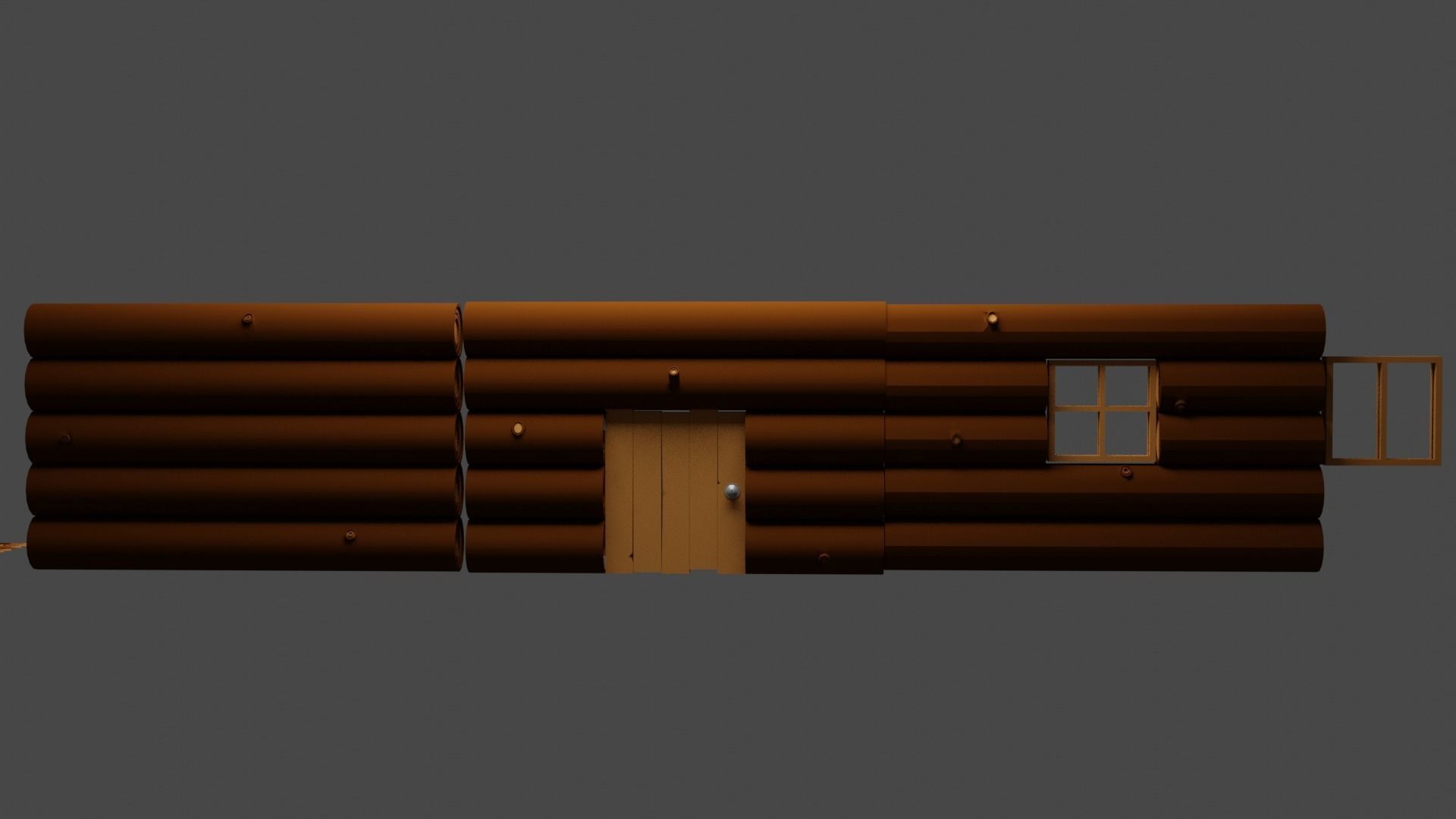 cabin props stylized Low-poly 3D model_3