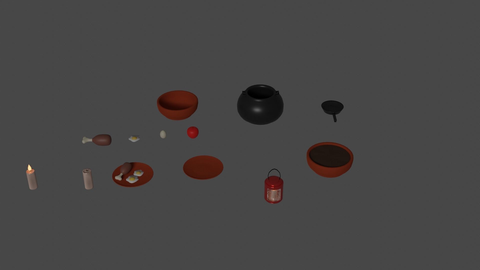 cabin props stylized Low-poly 3D model_5