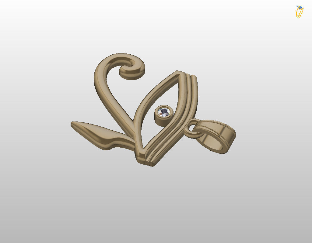 Pedant Eye of Horus 3D print model_14