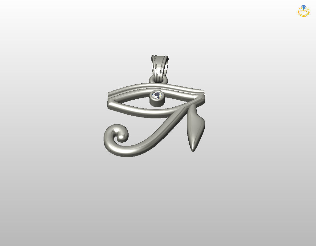 Pedant Eye of Horus 3D print model_30