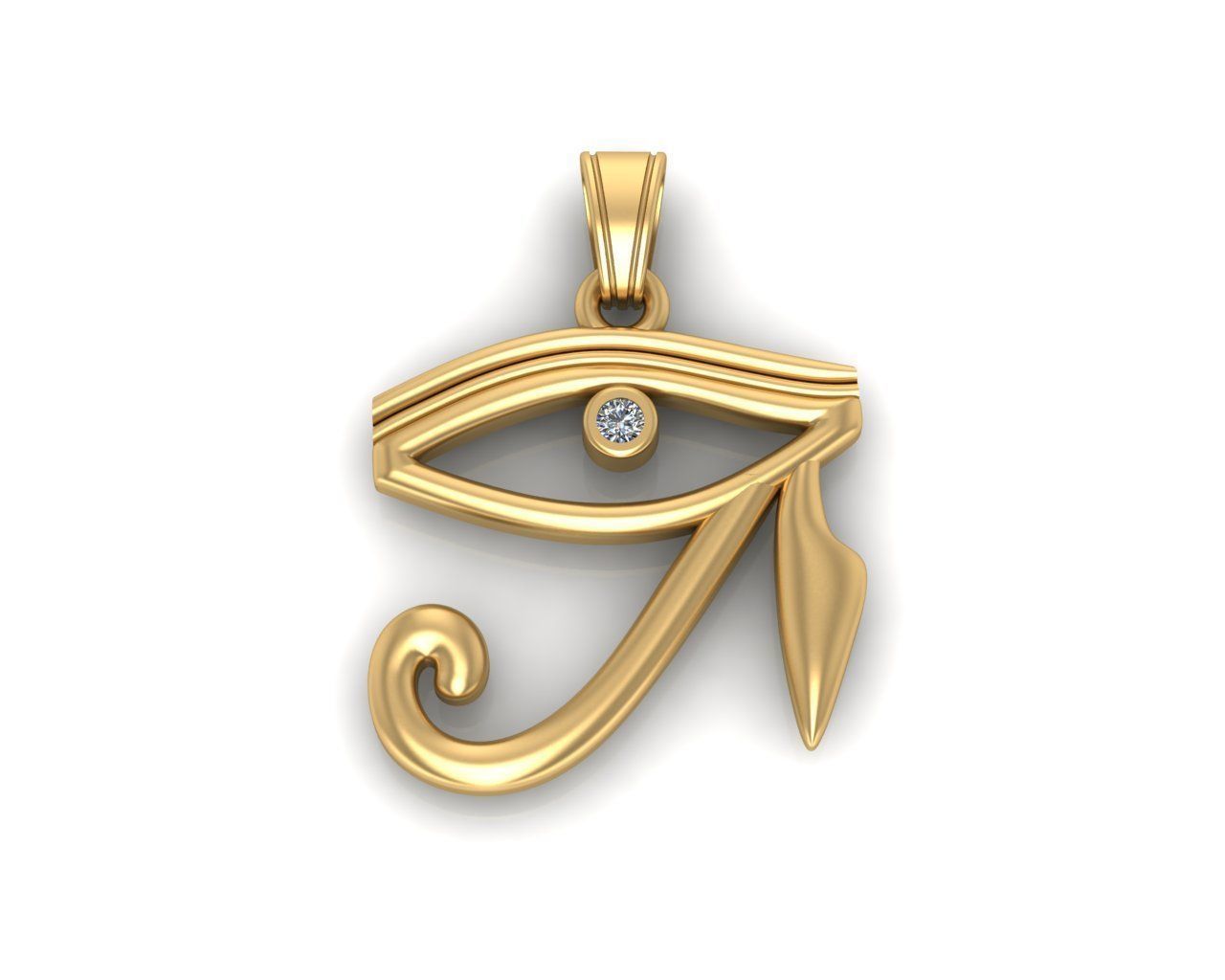 Pedant Eye of Horus 3D print model_3
