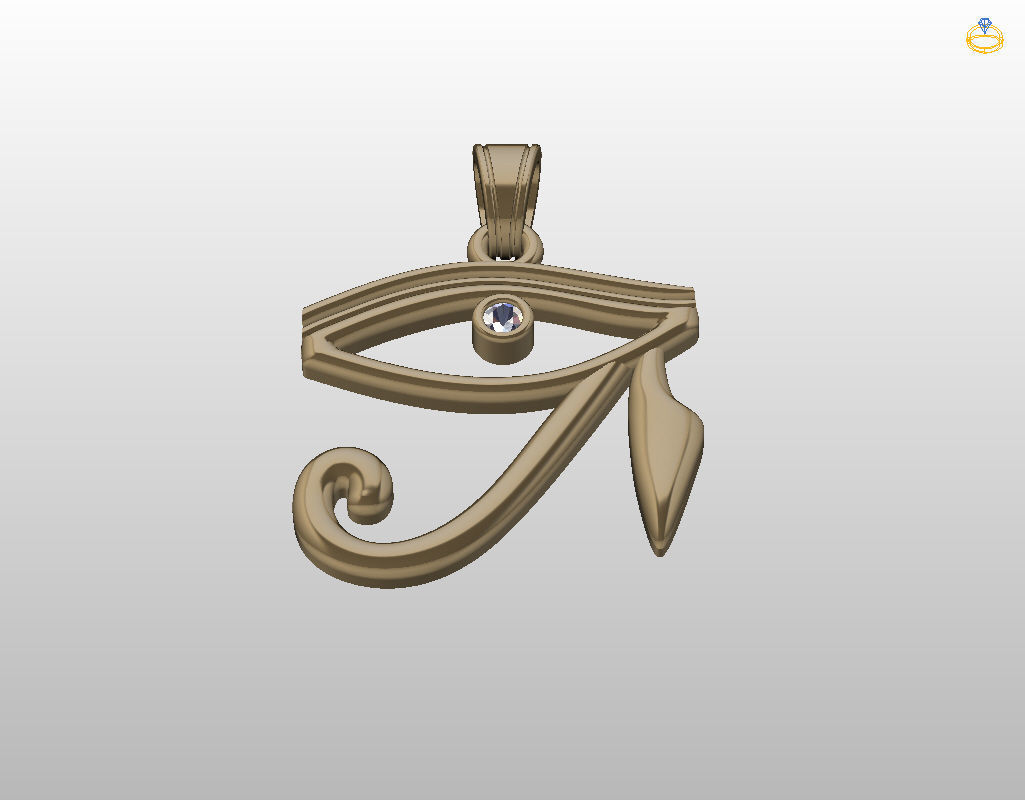 Pedant Eye of Horus 3D print model_7