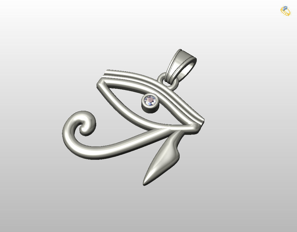 Pedant Eye of Horus 3D print model_27