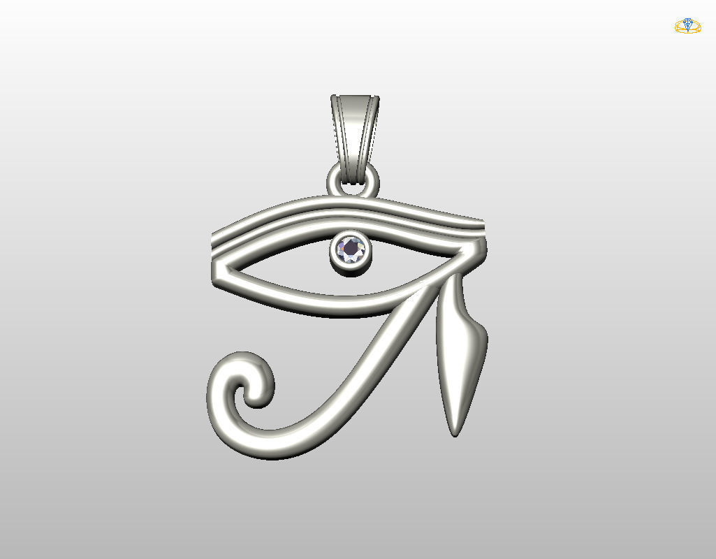 Pedant Eye of Horus 3D print model_26