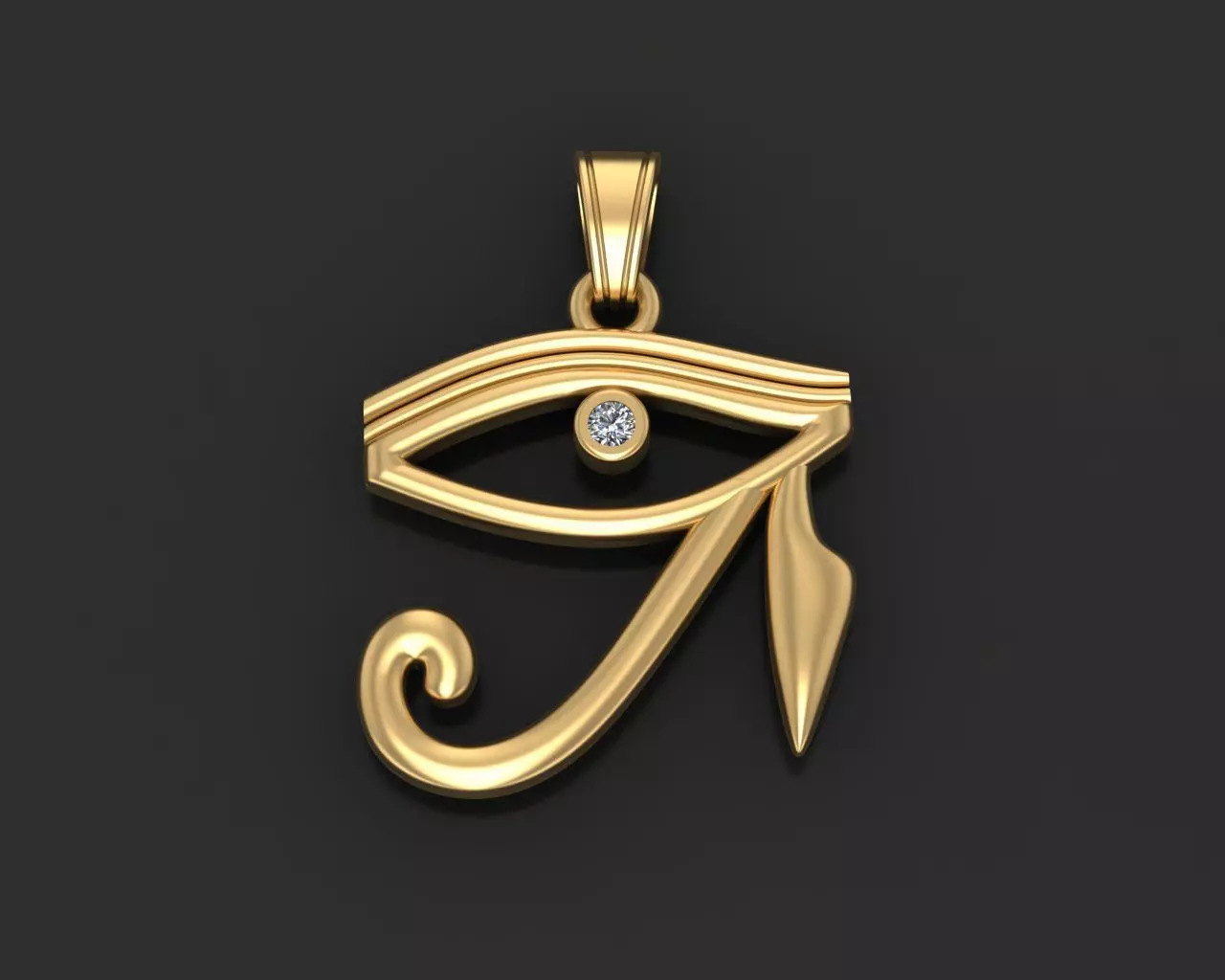 Pedant Eye of Horus 3D print model_0
