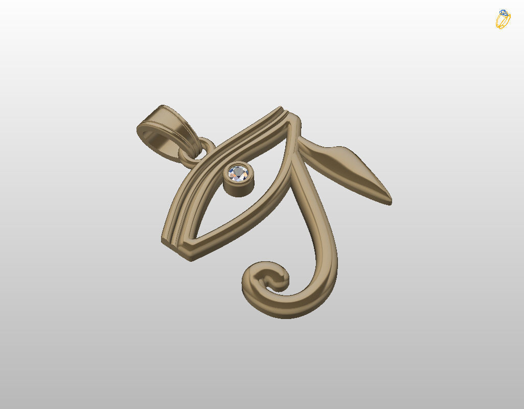 Pedant Eye of Horus 3D print model_20