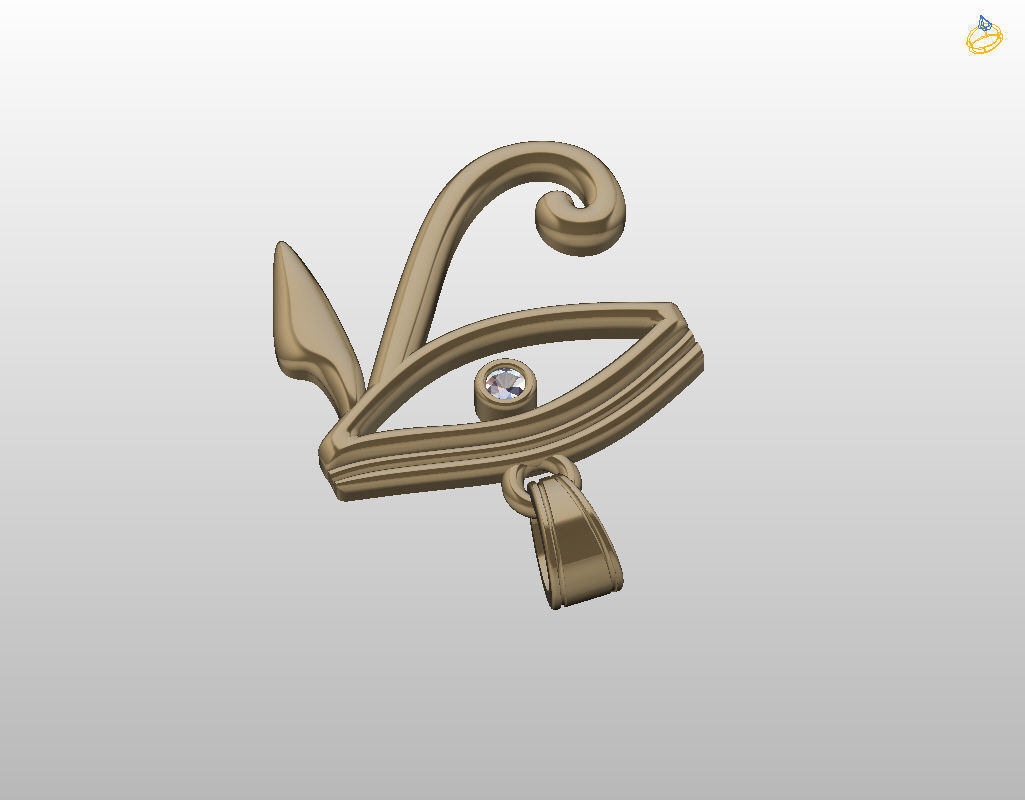 Pedant Eye of Horus 3D print model_15