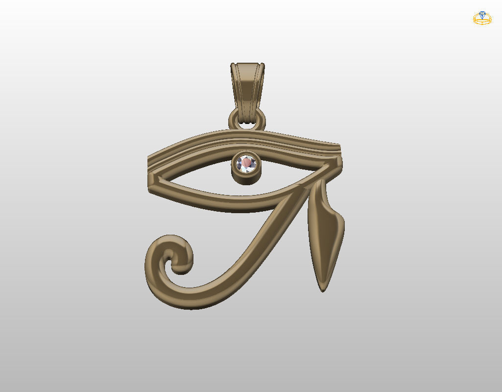 Pedant Eye of Horus 3D print model_6